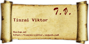 Tiszai Viktor névjegykártya