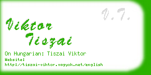 viktor tiszai business card